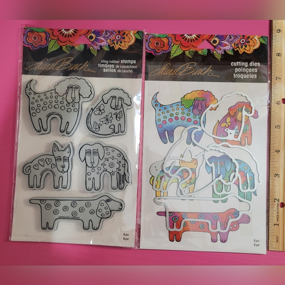 Laurel Burch Vibrant Animal Stamps and Dies (0121)